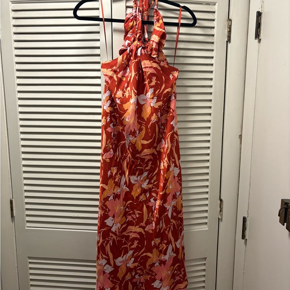 NWT J. Crew Collection Lilly Swirl Halter Dress Size 0 - Picture 4 of 5